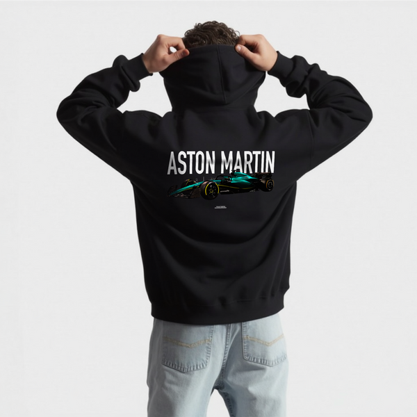 Sweat F1 aston martin verte noir de dos