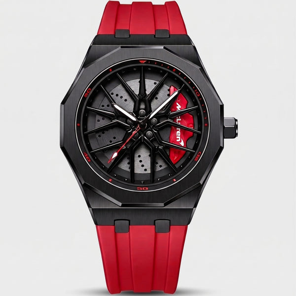 Orologio McLaren 720 visto di fronte, quadrante cerchio 3D rotante