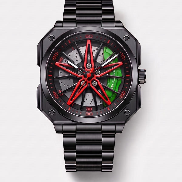 Orologio Porsche 911, pinza verde