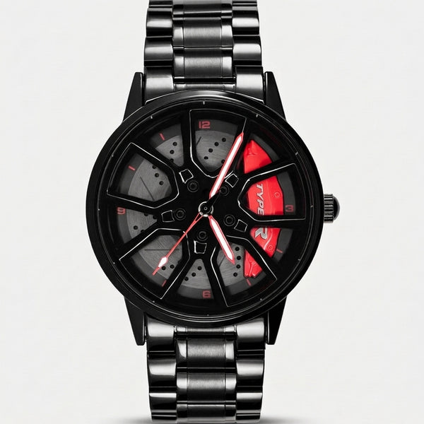 Orologio Honda Type R visto di fronte, quadrante cerchio 3D rotante