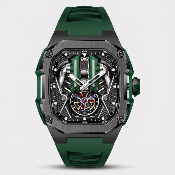 Orologio motore V12, motore verde