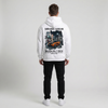 Sweat Mazda RX-7 FD3S Shinjuku Scream blanc, vue complète : hoodie streetwear rotatif premium, Tourismo Clothing