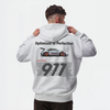 Sweat porsche GT3RS 992 blanc de dos