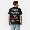 T-shirt Need Money For Porsche Not For House Noir de Dos