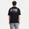 t-shirt noirF1 alpine bleu et rouge de dos