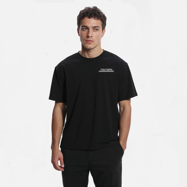 T-shirt Porsche GT3RS Noir Blanc Bleu de Face