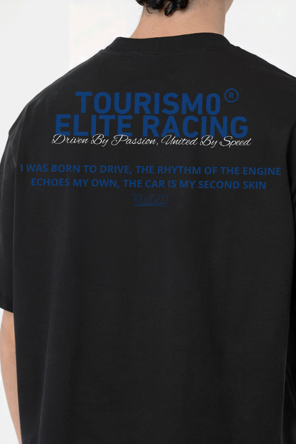 tourismoclothing team driver t-shirt noir de dos