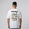 T-shirt Lamborghini Aventador SVJ blanc vue de dos avec grand imprimé Aventador SVJ