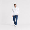 Sweat Bugatti Chiron Super Sport blanc vu de face en plan large avec logo Tourismo