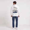 Sweat Bugatti Veyron Molsheim Society blanc à capuche vu de dos