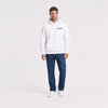 Sweat Fiat 131 Abarth blanc vu de face en plan large avec logo Tourismo