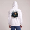 Sweat Jaguar F-Type After Dark blanc porté de dos en plan rapproché