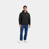 Sweat Toyota Land Cruiser Fj40 Built Beyond Roads noir vu de face en plan large avec logo Tourismo
