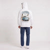 Sweat Volkswagen Beetle California Aircooled blanc à capuche vu de dos