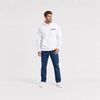Sweat Volkswagen Beetle California Aircooled blanc vu de face en plan large avec logo Tourismo