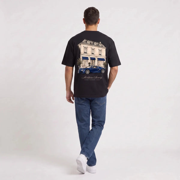 T-shirt Bugatti Veyron Molsheim Society noir vu de dos