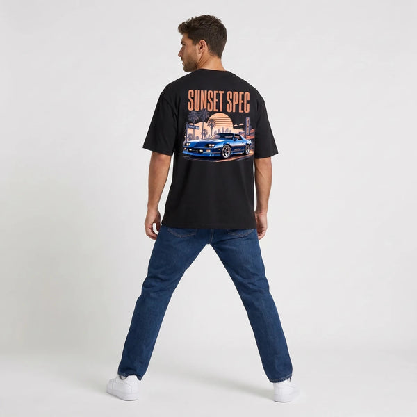 T-shirt Chevrolet Camaro IROC-Z Sunset Spec noir vu de dos
