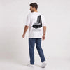 T-shirt Tesla Cybertruck Raw Future blanc vu de dos