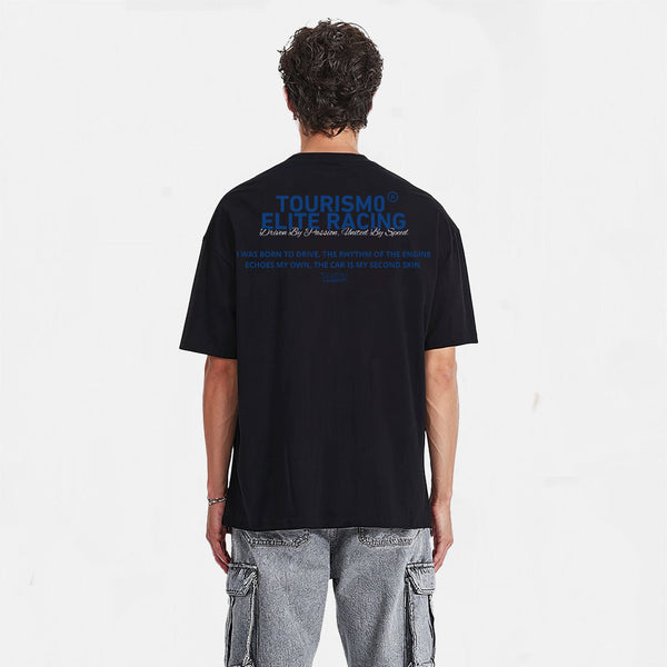 tourismoclothing team driver t-shirt noir de dos