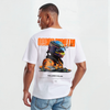 T-shirt blanc Oscar Piastri Signature avec design imprimé dans le dos, casque multicolore et McLaren MCL39
