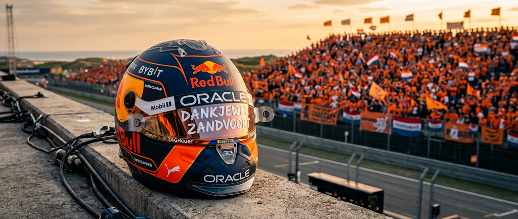 Illustration de l'article Tourismo : DANKJEWEL ZANDVOORT / LE CASQUE DES ADIEUX DE VERSTAPPEN