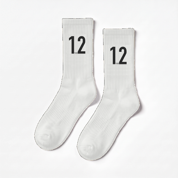 Calzini Ayrton Senna 12, stagione 1988, bianco