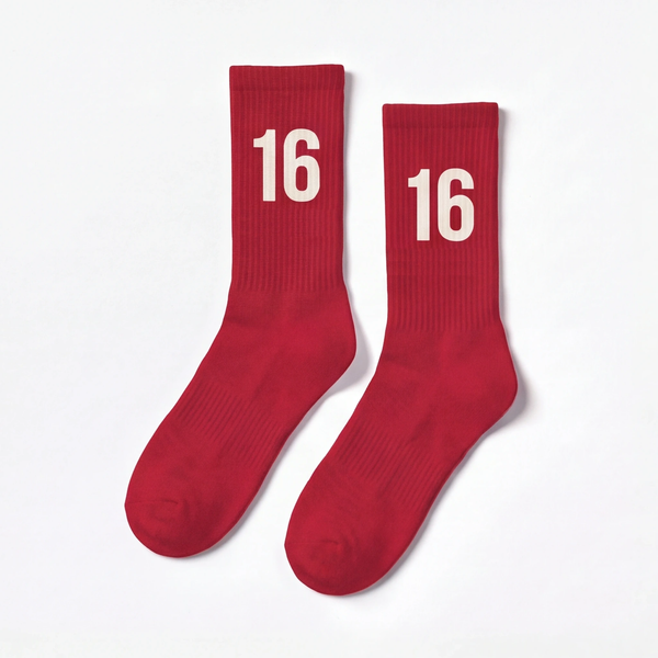 Calzini Charles Leclerc 16, rosso racing