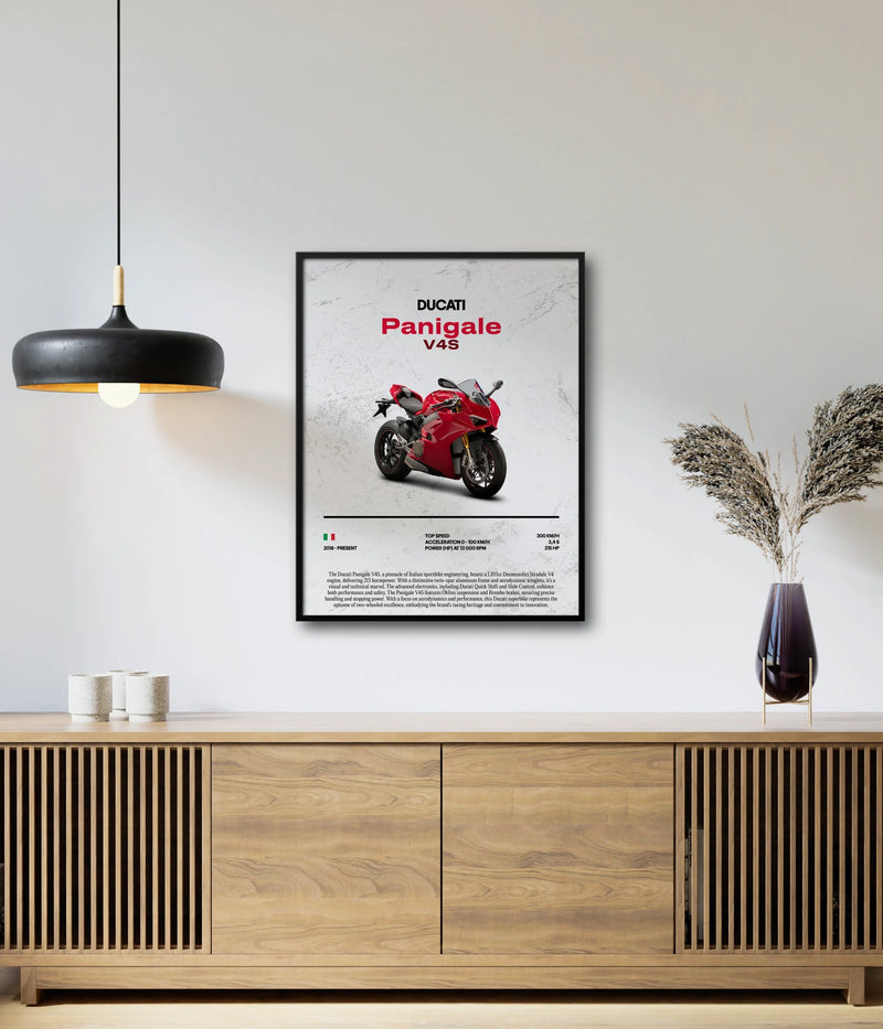 Poster Ducati Panigale V4S, vista 3