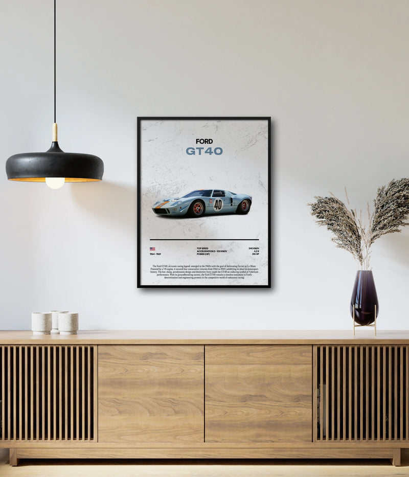 Poster Ford GT40, vista 3