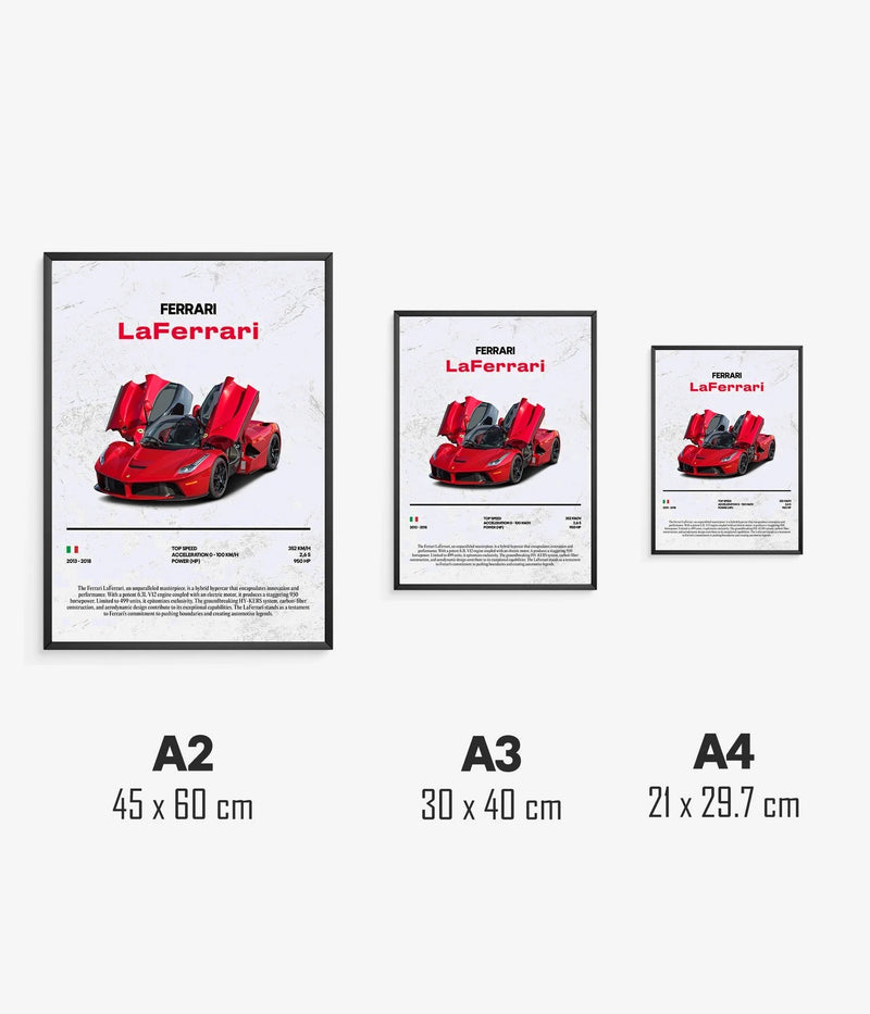 Poster Ferrari LaFerrari, vista 3