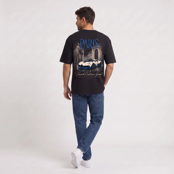 T-shirt Bugatti Divo French Couture Speed noir vu de dos
