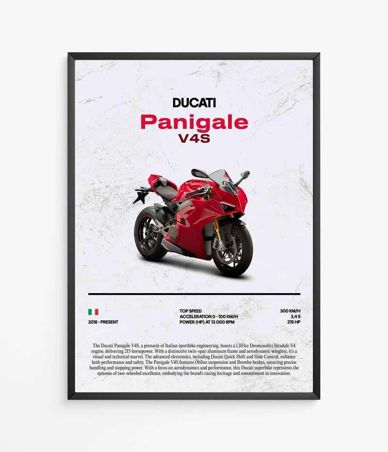Poster Ducati Panigale V4S, vista 2