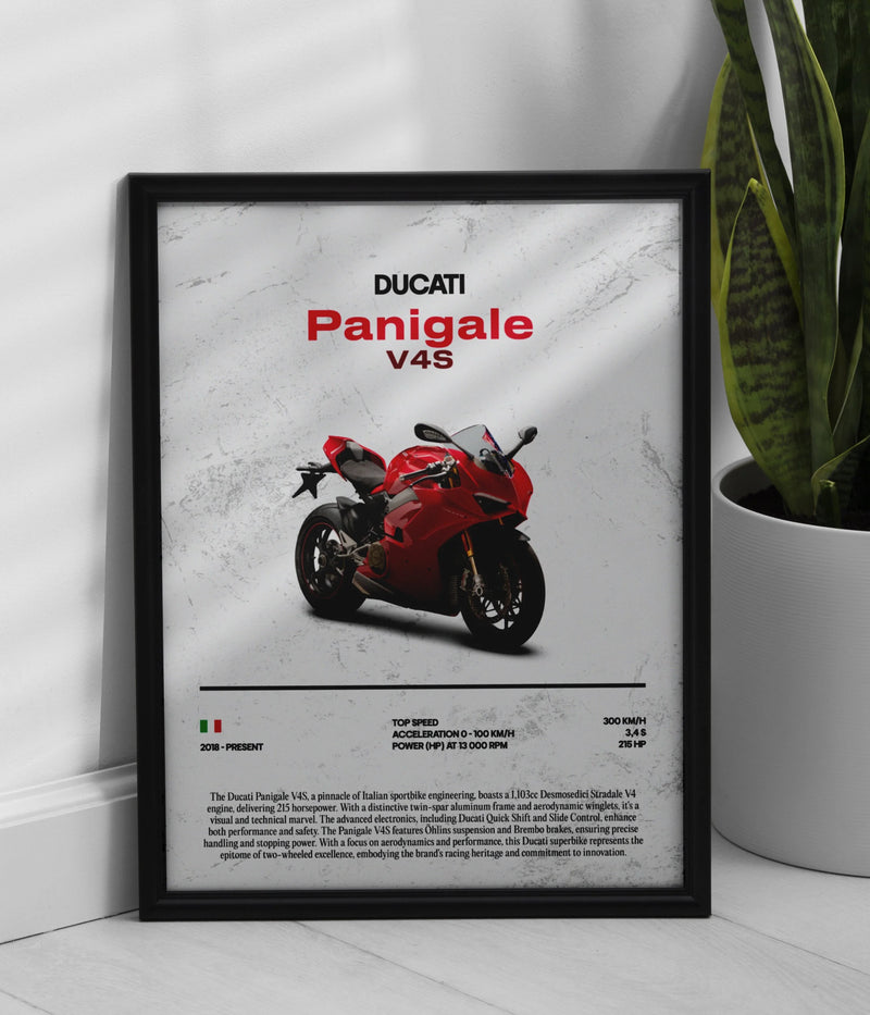 Poster Ducati Panigale V4S, vista 1
