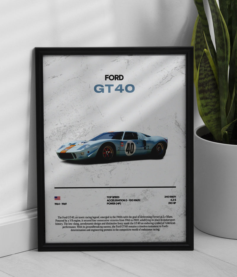 Poster Ford GT40, vista 1