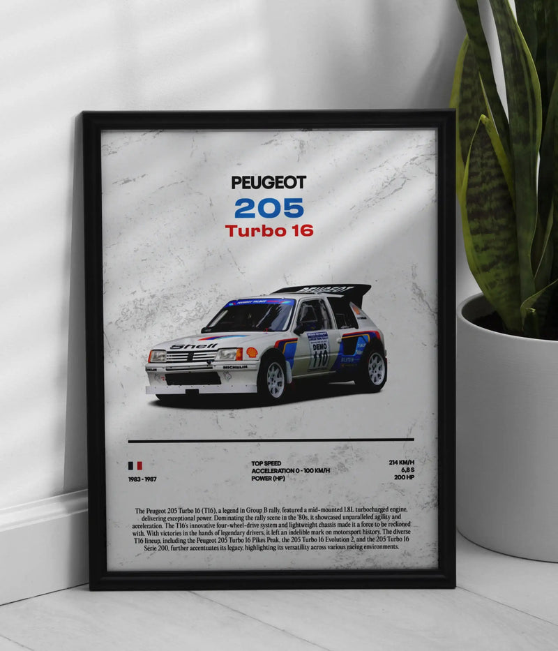Poster Peugeot 205 Turbo 16, vista 1