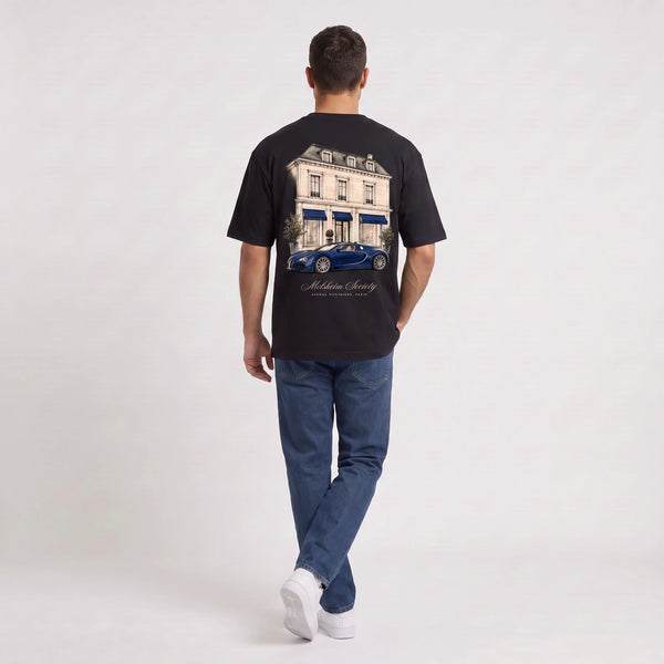 T-shirt Bugatti Veyron Molsheim Society noir vu de dos