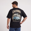 T-shirt Volkswagen Beetle California Aircooled noir porté de dos
