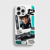 Coque iPhone blanche Tourismo Clothing collage Kimi Antonelli Next Gen Mercedes F1