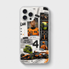 Coque iPhone Lando Norris F1 transparente, design LN4 Racing Archive — Tourismo Clothing