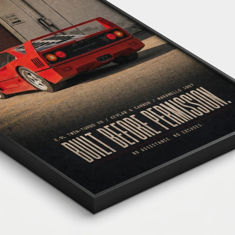 Poster Ferrari F40 1987, vista 2