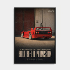 Poster Ferrari F40 1987