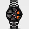 Orologio Nissan GT-R visto di fronte, quadrante cerchio 3D rotante