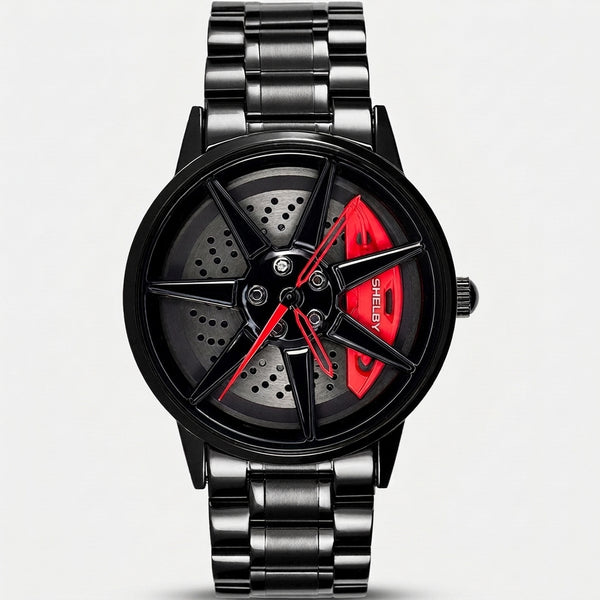 Orologio Shelby GT500 visto di fronte, quadrante cerchio 3D rotante