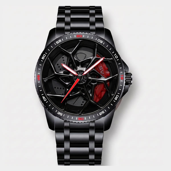 Orologio Lamborghini SV visto di fronte, quadrante cerchio 3D rotante