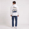 Sweat Bugatti Veyron Molsheim Society blanc à capuche vu de dos