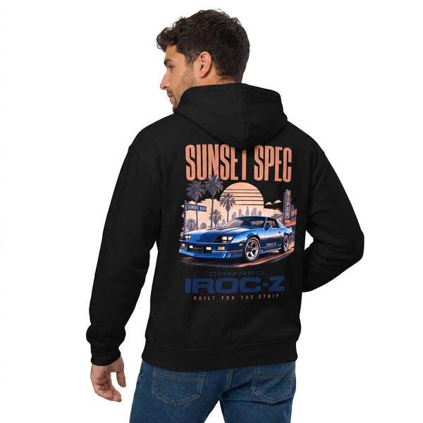 Sweat Chevrolet Camaro IROC-Z Sunset Spec noir porté de dos