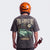 T-shirt The Ghost RS nero slavato vista di spalle: GT3 RS fantasma in un treno fantasma