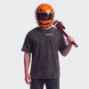 T-shirt The Ghost RS nero slavato vista di fronte con il logo Tourismo