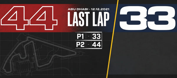 Tappetino mouse F1 44 vs 33 Abu Dhabi 2021, dettaglio della stampa
