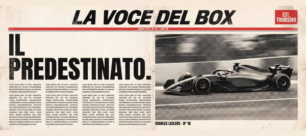 Tappetino mouse Charles Leclerc Il Predestinato, dettaglio della stampa
